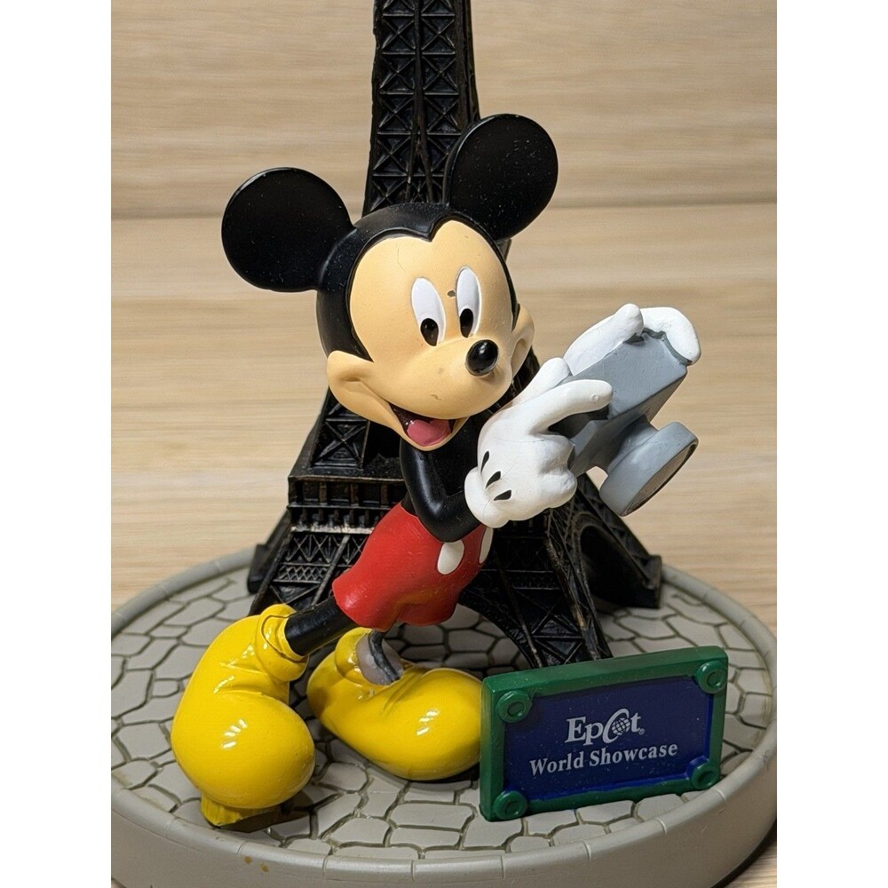 Collectible Mickey Mouse Eiffel Tower Figurine Disney Epcot World Paris France